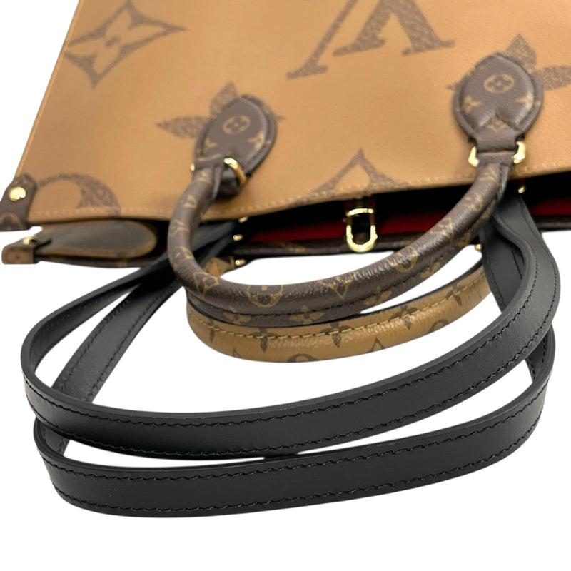 Louis Vuitton On the Go MM Monogram Giant Canvas Tote Bag - Brown