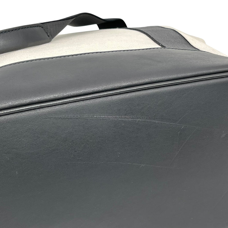 BALENCIAGA Canvas Navy Tote Bag - Cream x Black 