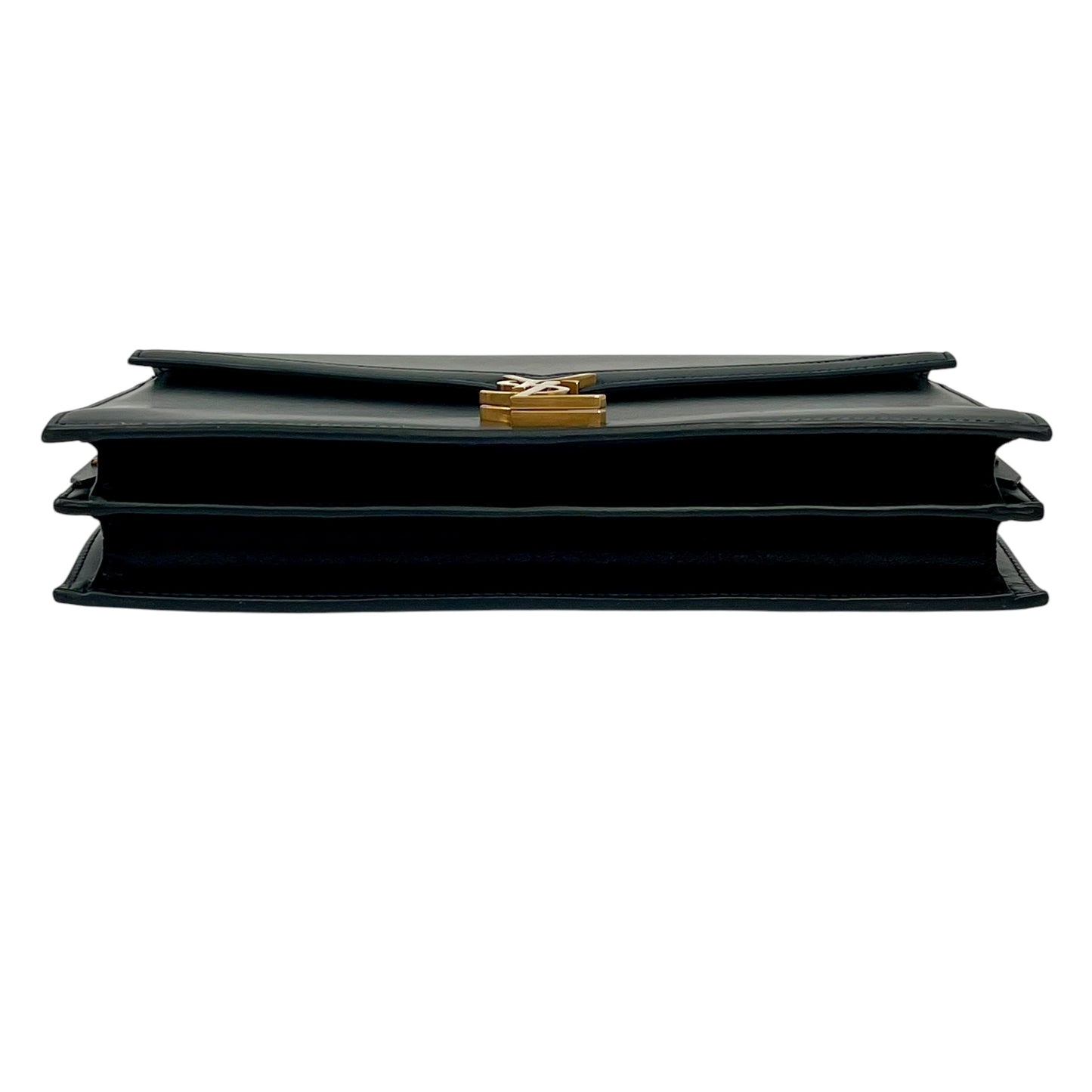 Saint Laurent カサンドラ レザー チェーン ショルダーバッグ - ブラック