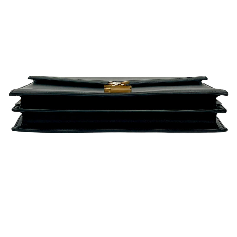 Saint Laurent カサンドラ レザー チェーン ショルダーバッグ - ブラック