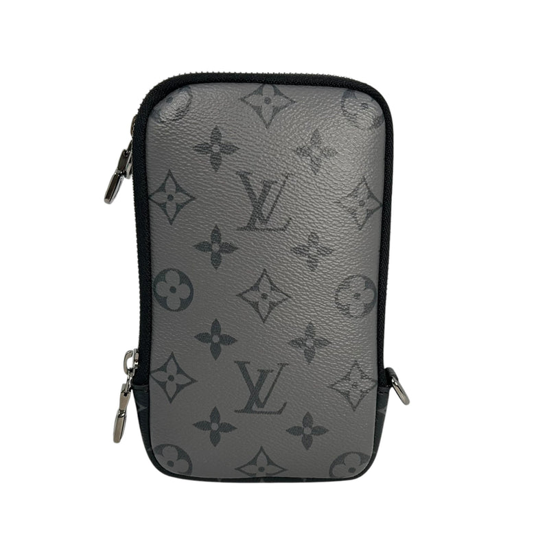 Louis Vuitton Monogram Eclipse Reverse Double Phone Case Shoulder Bag - Black 