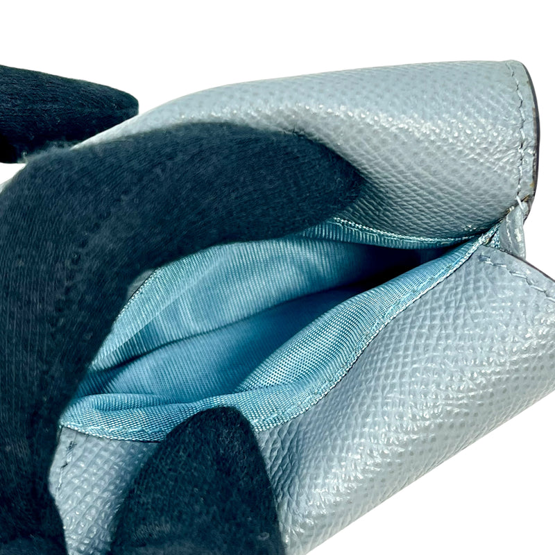 Dior Saddle Tri-fold Compact Wallet - Blue 