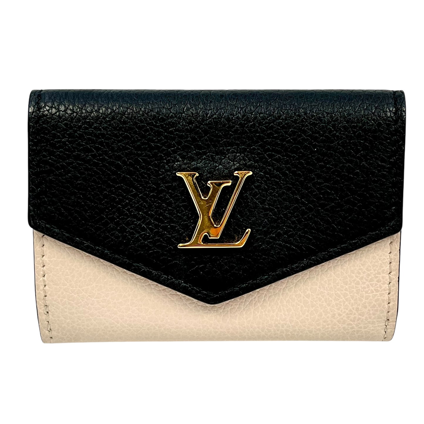 Louis Vuitton Portefeuille Rock Mini Tri-fold Compact Wallet - Beige x Black