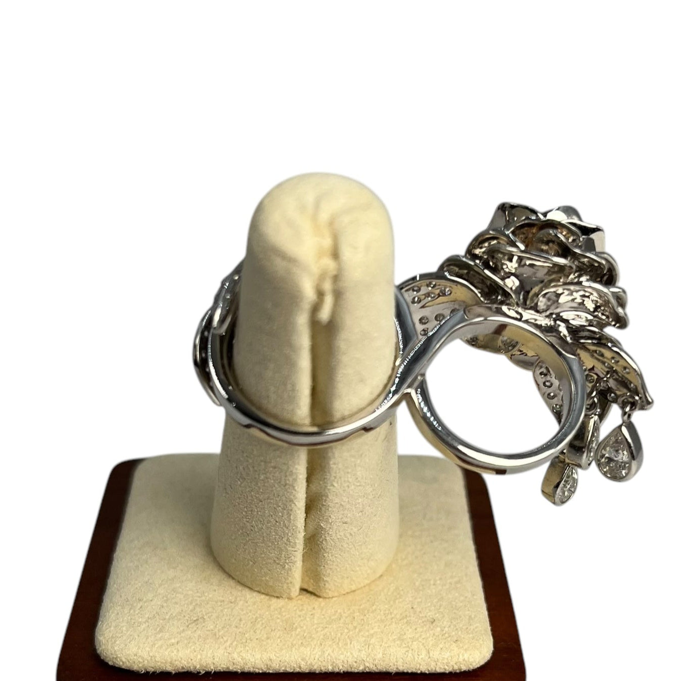 Diamond Platinum 950 Double Ring Jewelry - Pt950 