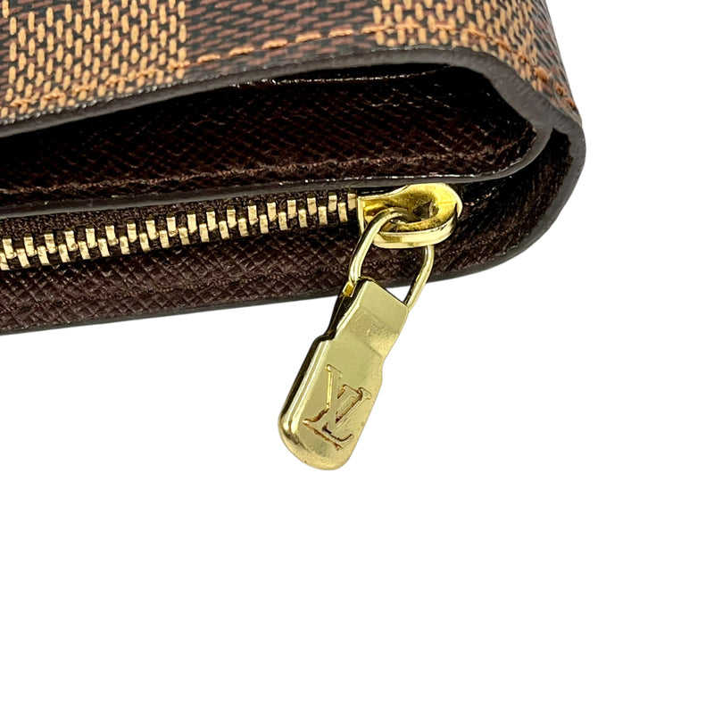 Louis Vuitton Damier Zip Bifold Compact Wallet - Brown 