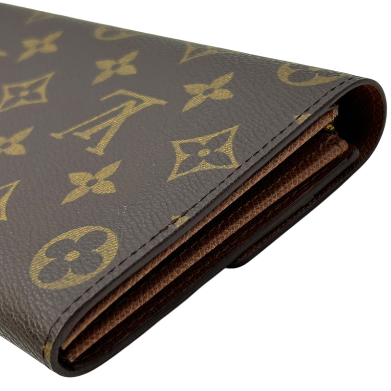 Louis Vuitton モノグラム キャンバス ポルトモネ クレディ 長財布 - ブラウン