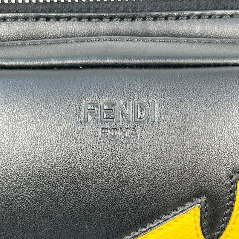 FENDI Monster Leather Body Bag - Black and Yellow 