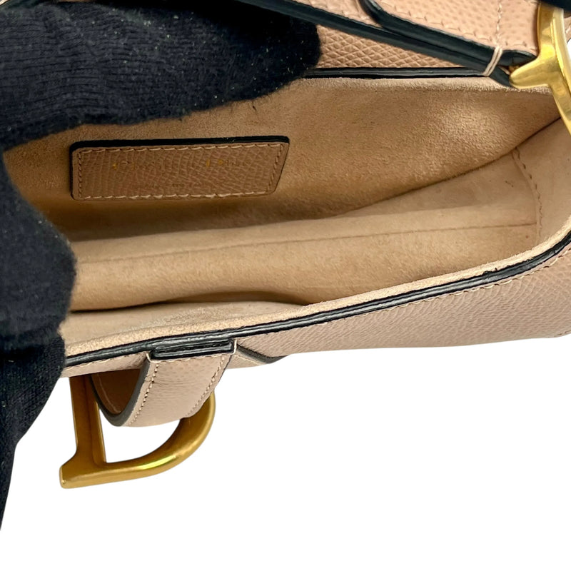 Dior Saddle Leather Handbag - Beige 