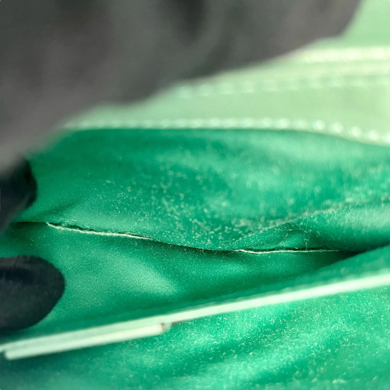 GUCCI GG Marmont Mini Sequin Shoulder Bag - Mint Green 