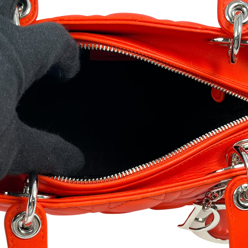 Dior Lady Dior Handbag Shoulder Bag - Orange 