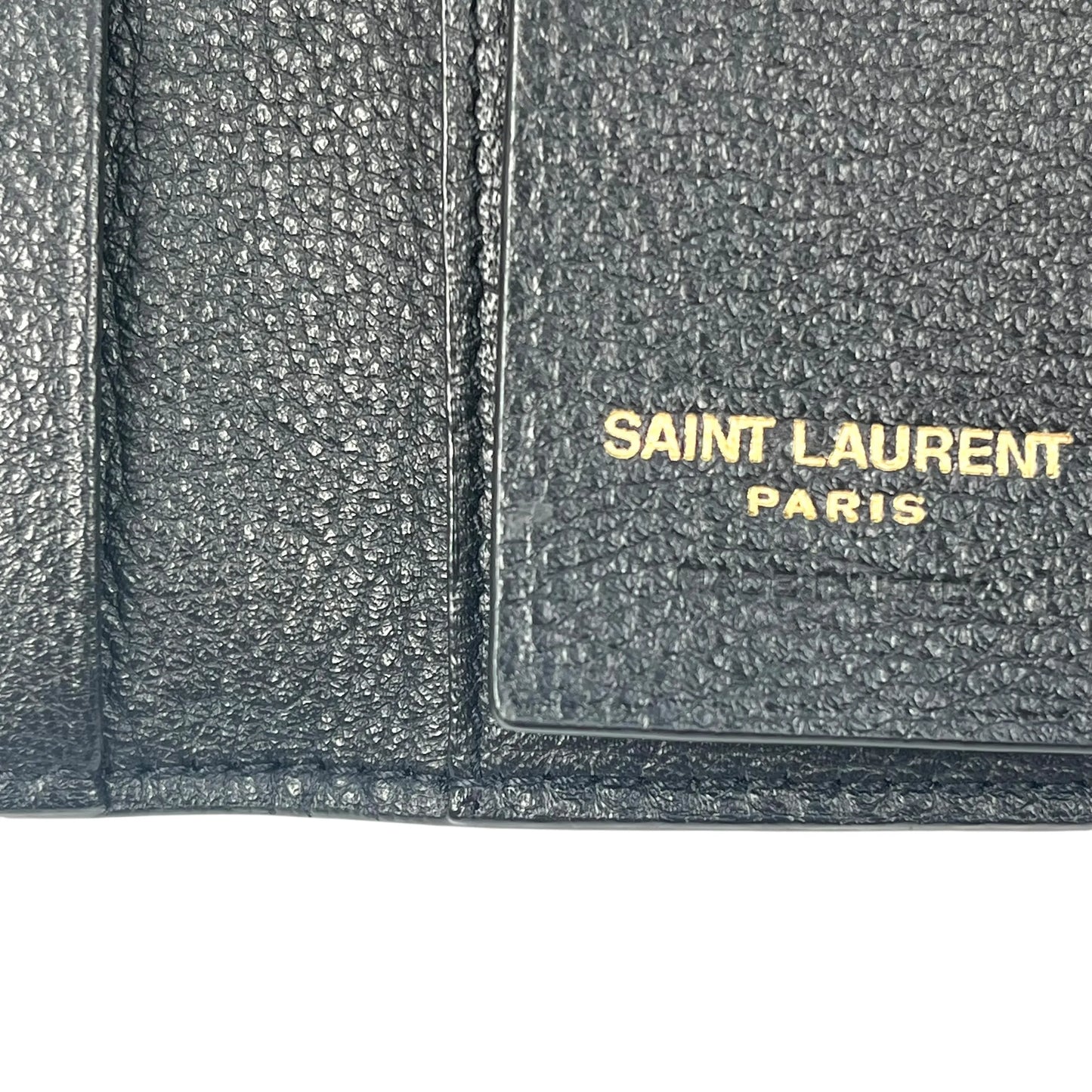 Saint Laurent Tiny Cassandra Logo Key Case - Black 