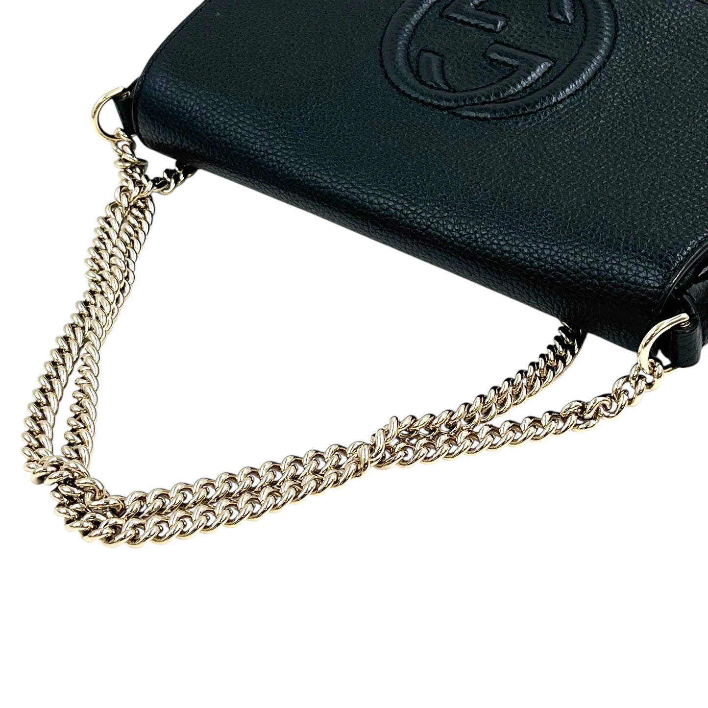 GUCCI Soho Chain Shoulder Bag - Black 
