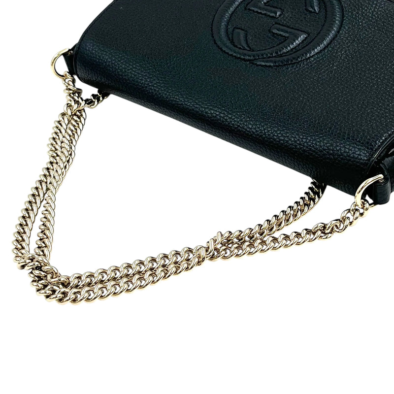 GUCCI Soho Chain Shoulder Bag - Black 