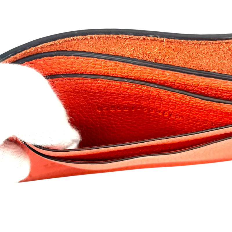 GUCCI GG Logo Embossed Bifold Compact Wallet - Orange 