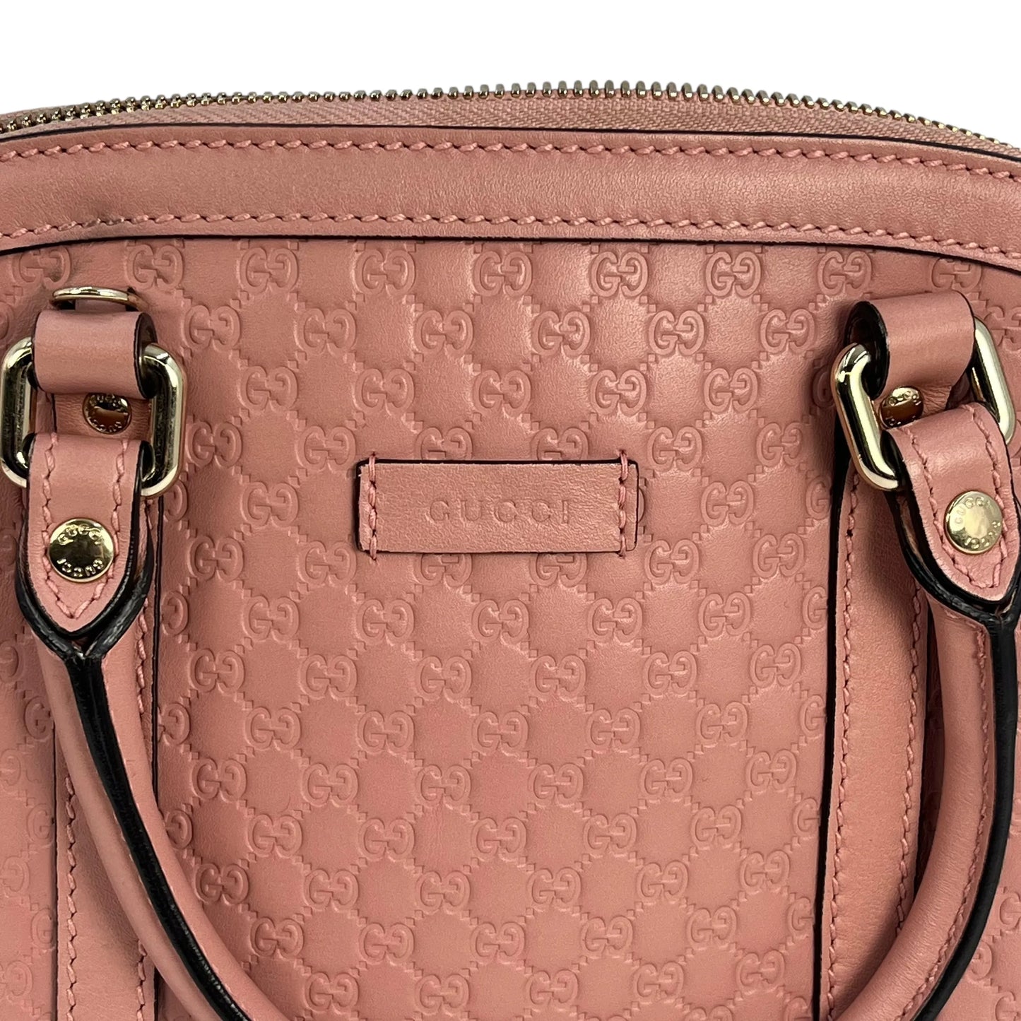 GUCCI Micro Guccissima Dome Handbag/Shoulder Bag - Pink 