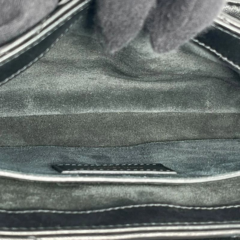 Saint Laurent Quilted Leather Hand Bag One Shoulder Bag - Black 