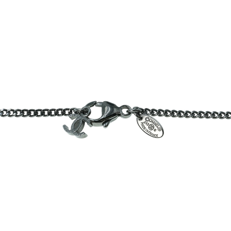 CHANEL ラインストーン CC ロゴ ネックレス A13K - シルバー - メタル