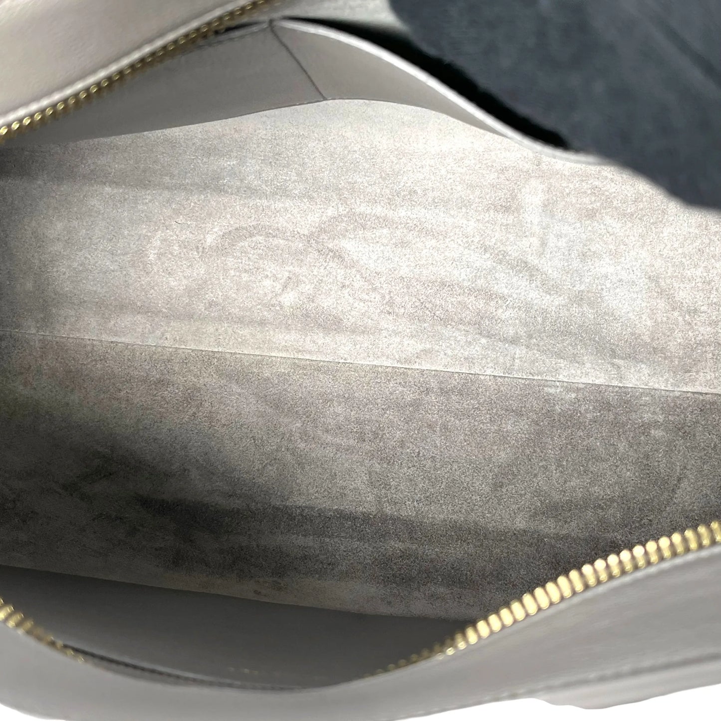 Saint Laurent カバス レザー ハンドバッグ - グレー