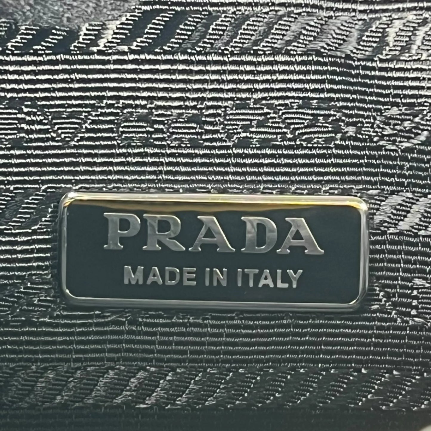 Prada Triangle Leather Clutch Bag - Yellow 