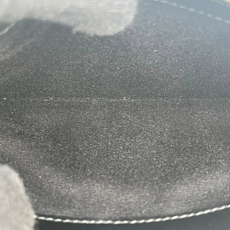 SAINT LAURENT Leather Pouch Long Wallet - Black 