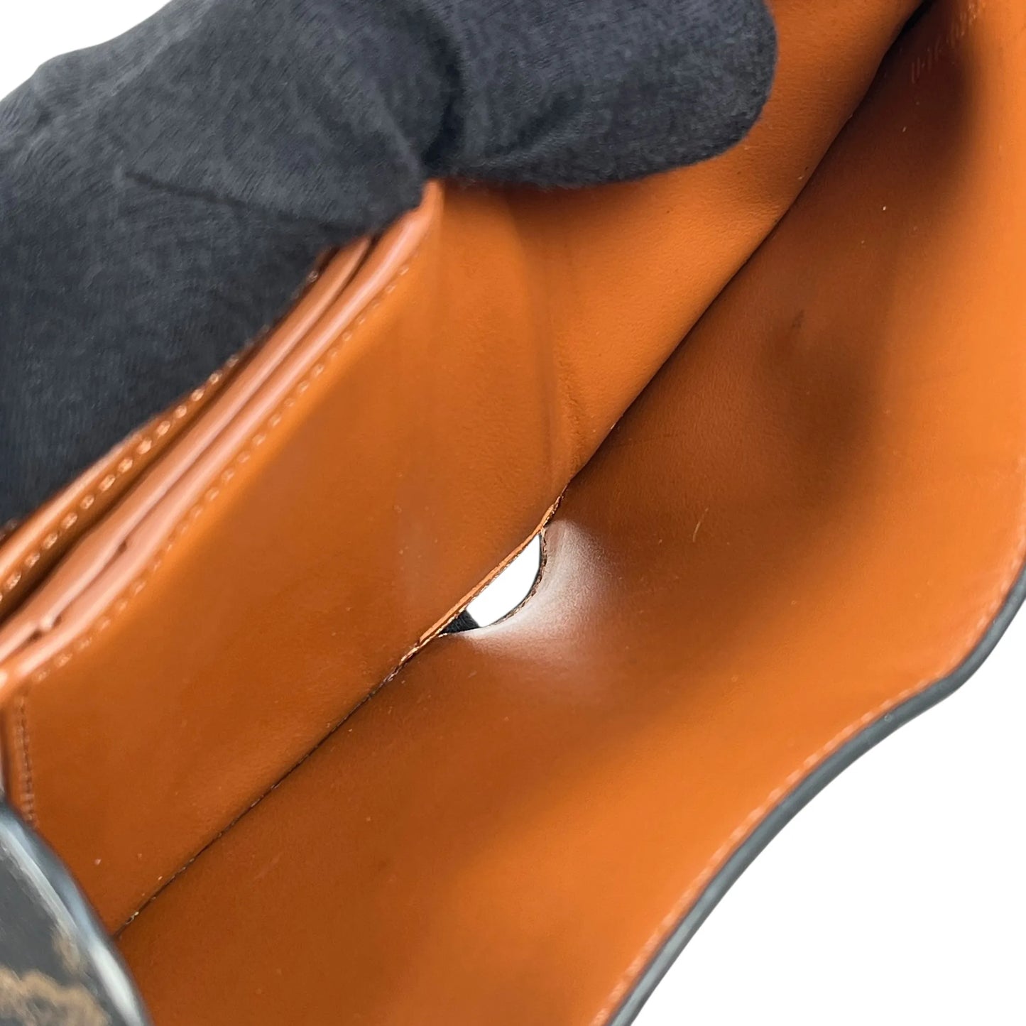 CELINE Triomphe Canvas Compact Wallet - Dark Brown 