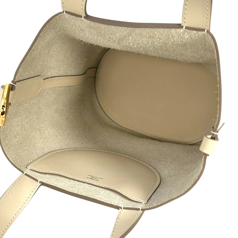 HERMES In the Loop 18 Leather K Stamp (Made in 2025) Handbag - White 