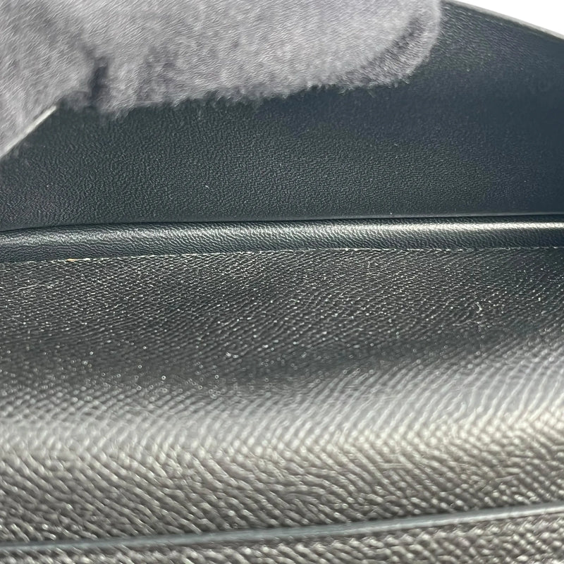 HERMES Bearn Souffle Epsom Leather Long Wallet (2014) - Black (R Stamp) 