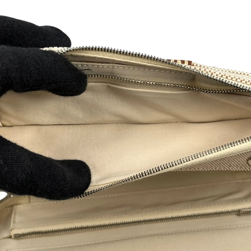 HERMES Air Line Canvas Travel Pouch - Beige 