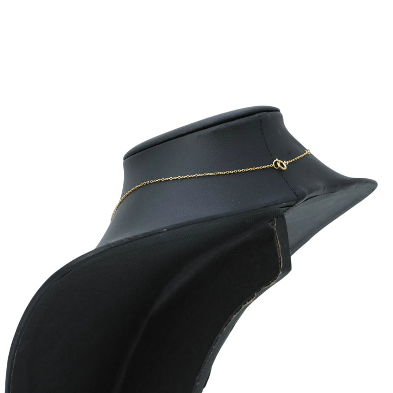 Christian Dior Logo Charm Necklace - 18K Yellow Gold 