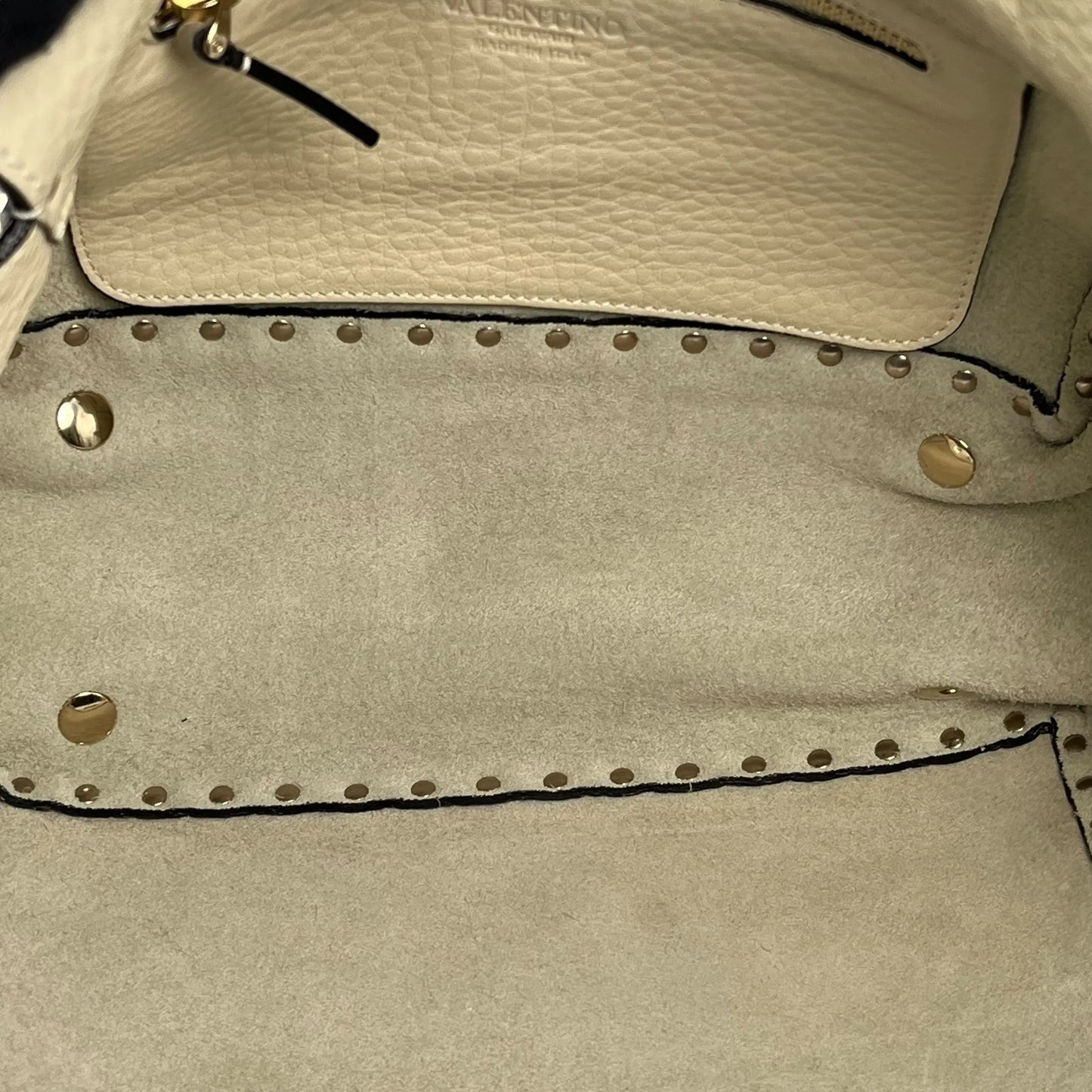 Valentino Rockstud Leather Handbag/Shoulder Bag - White 