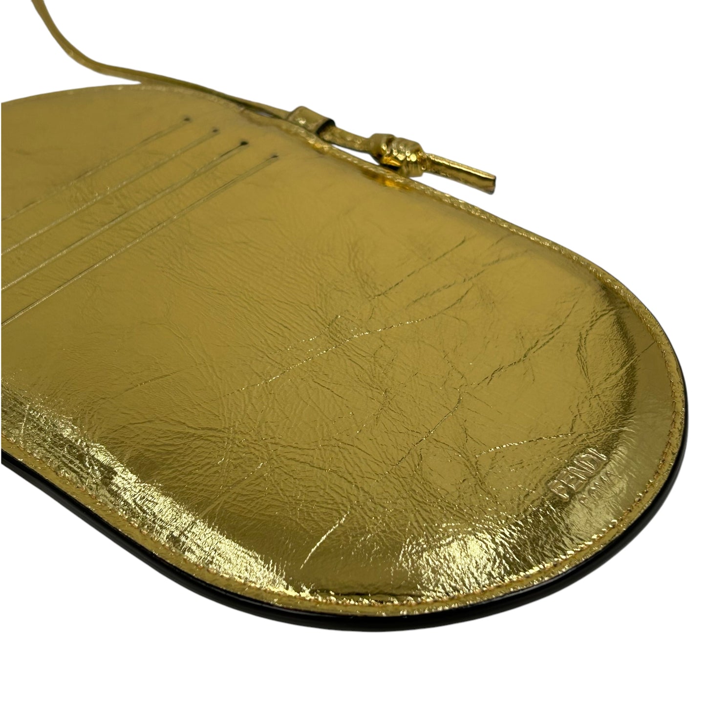 FENDI レザー フォンケース ショルダーバッグ - ゴールド