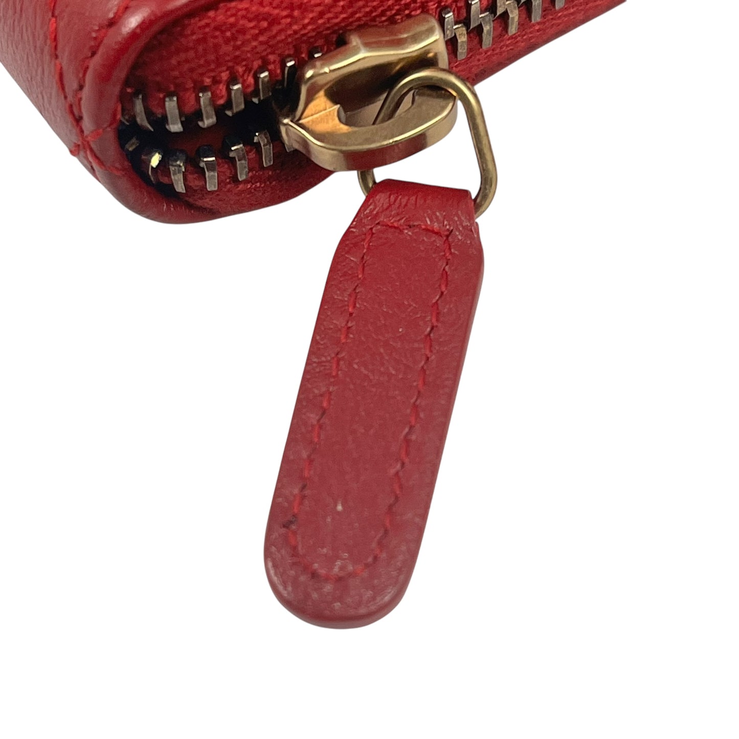 CHANEL Matelasse 2.55 Round Zip Long Wallet - Red 