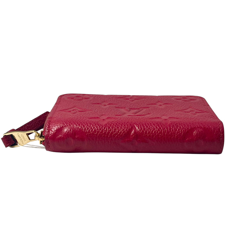 Louis Vuitton Monogram Empreinte Zippy Coin Purse - Red 