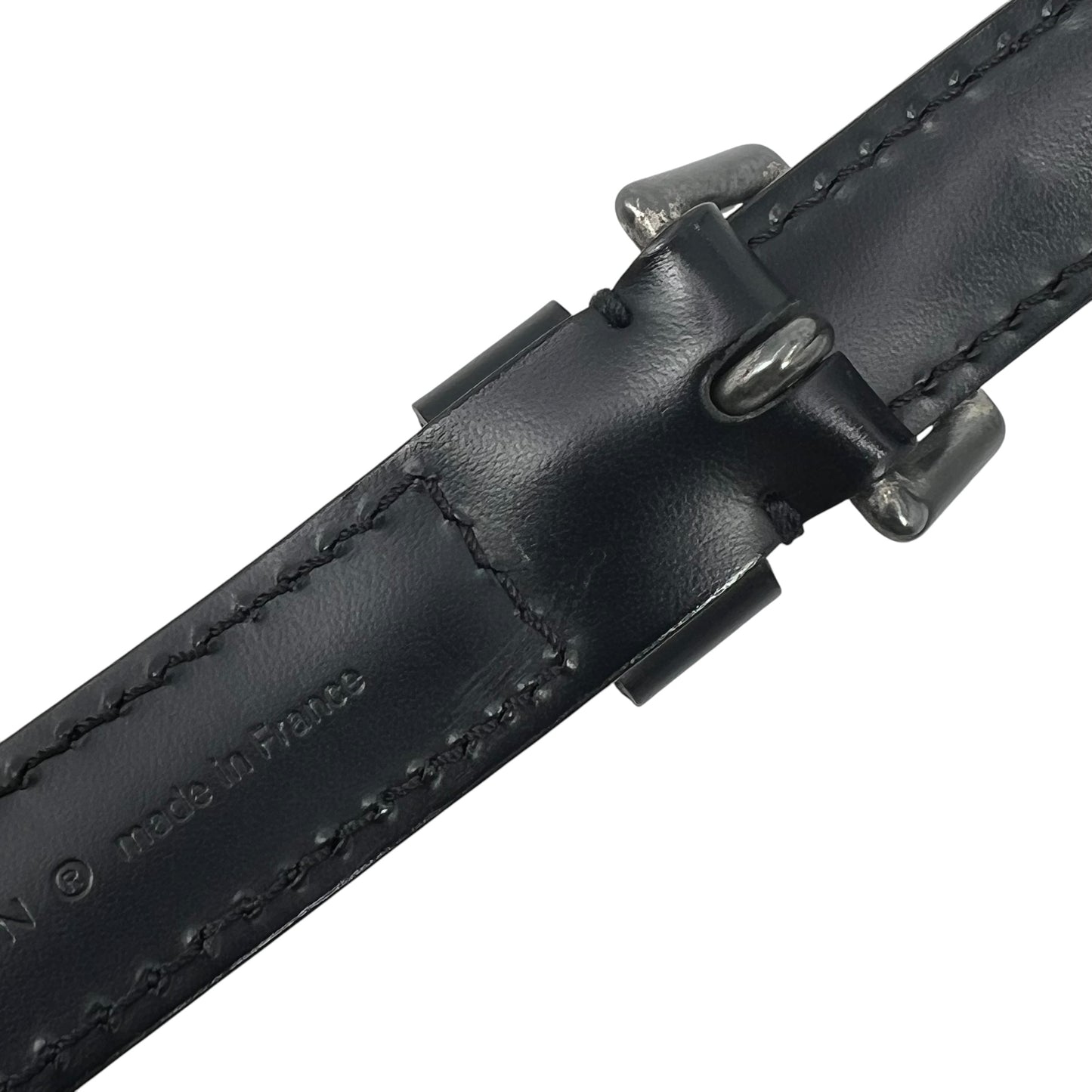 Louis Vuitton Black Leather Strap - Black - 09769 