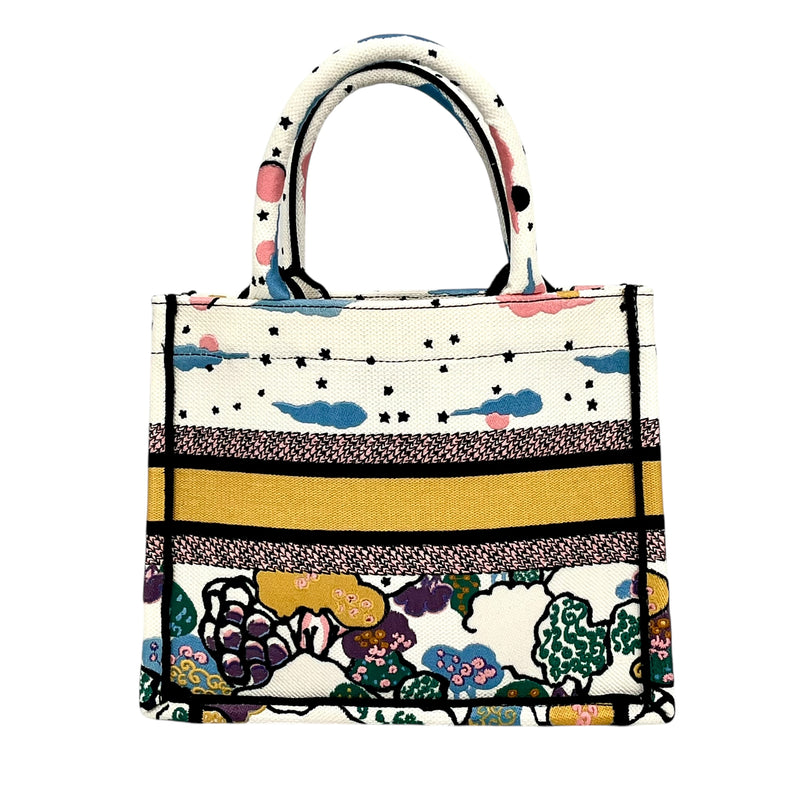 Dior Book Small Tote Bag - White x Multicolor 