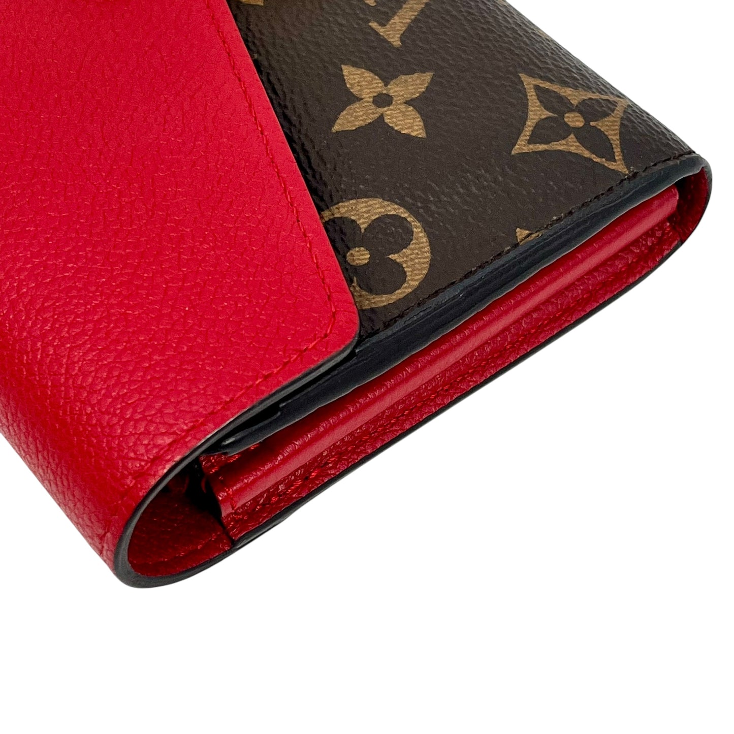 Louis Vuitton Monogram Pallas Portefeuille Long Wallet - Red 