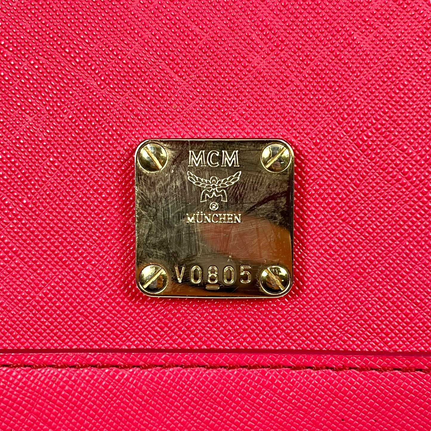 MCM Leather Handbag/Shoulder Bag - Pink 