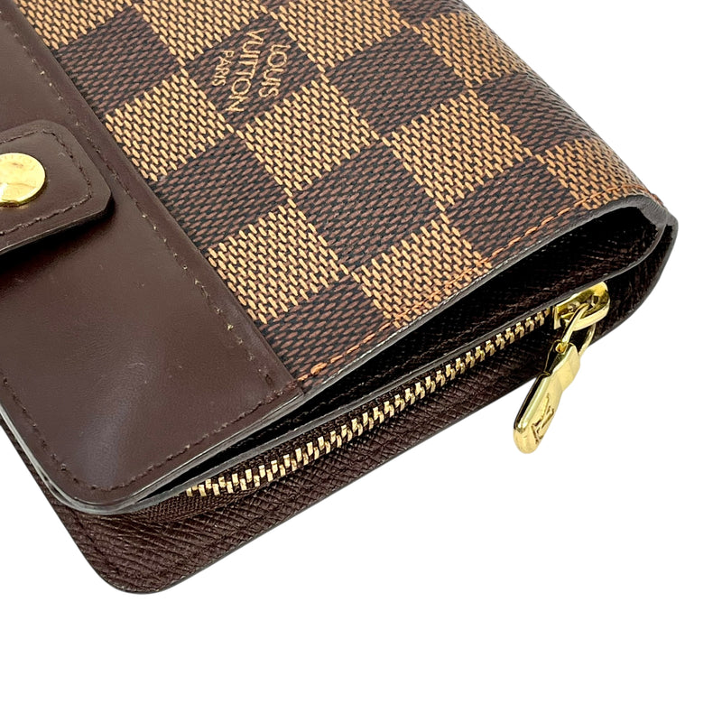 Louis Vuitton Damier Zip Bifold Compact Wallet - Brown 