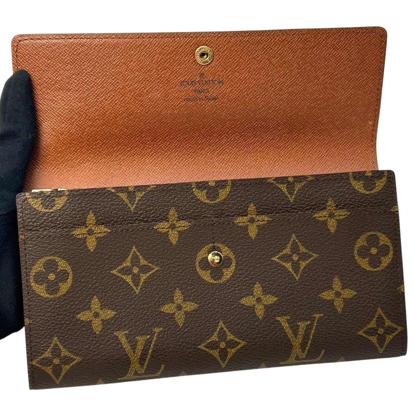 Louis Vuitton モノグラム キャンバス ポルトモネ クレディ 長財布 - ブラウン