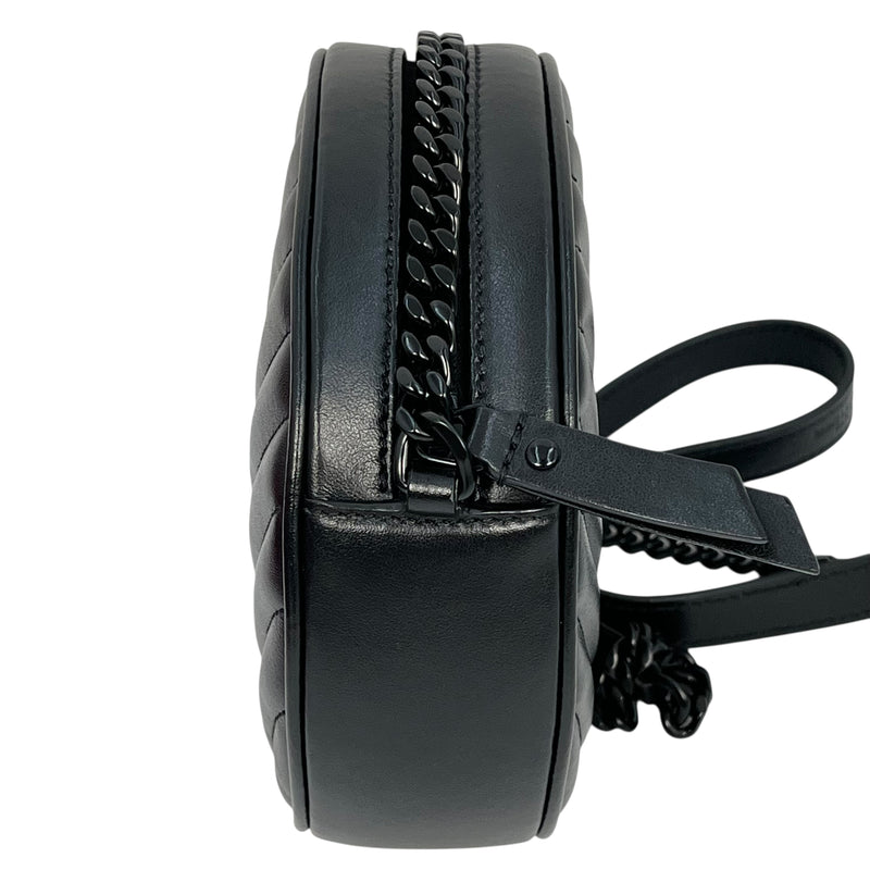 Saint Laurent Vinyl Mini Chain Shoulder Bag - Black 