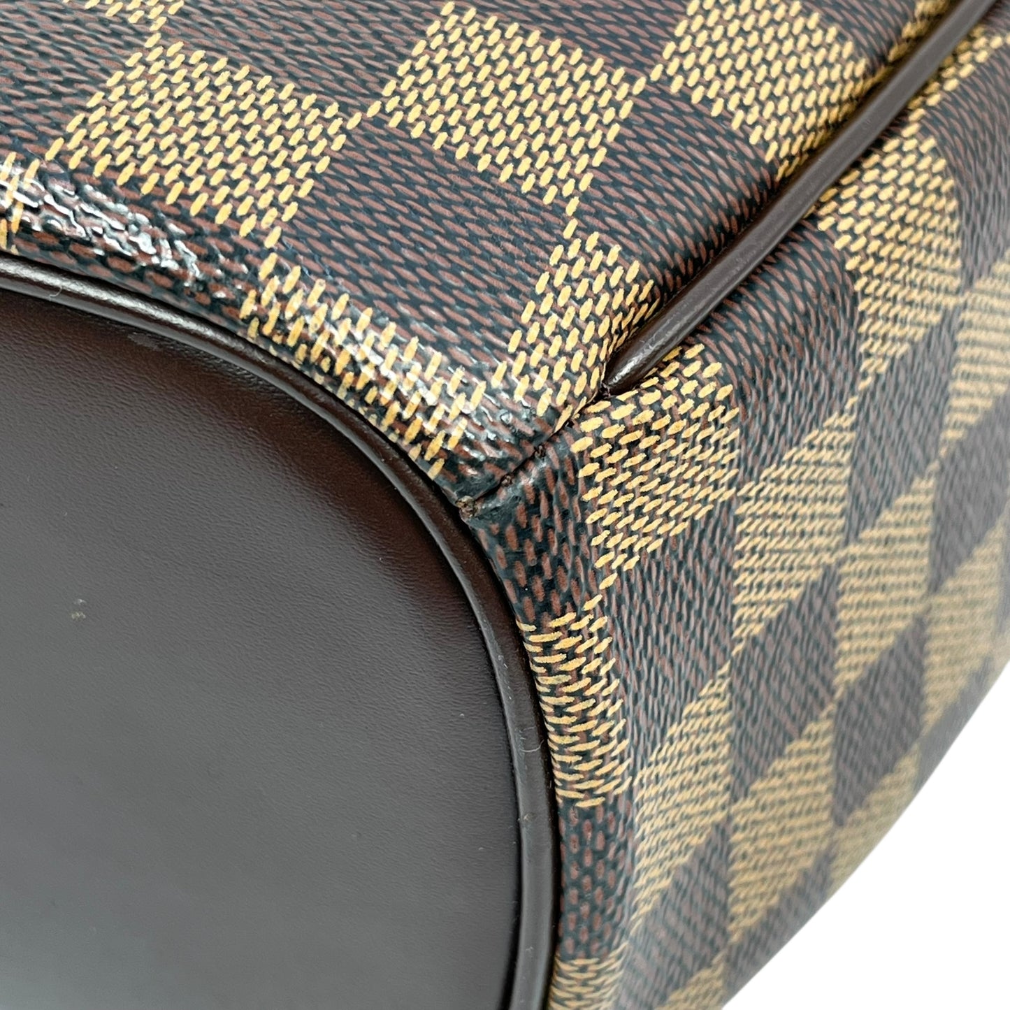 Louis Vuitton Damier Ebene Saria Horizontal Handbag - Dark Brown 