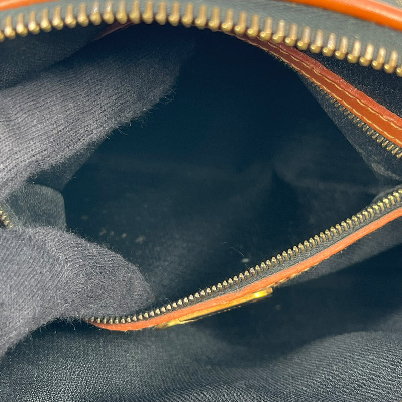 FENDI ペカン ロゴ ストライプ ハンドバッグ - ブラウン