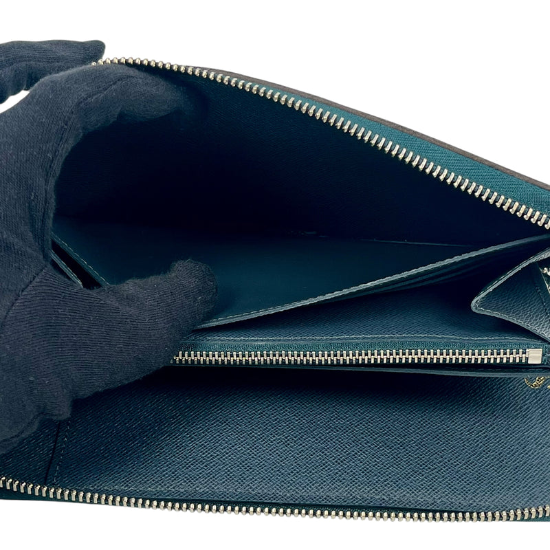 Louis Vuitton Epi Zippy Organizer Long Wallet - Blue Black 