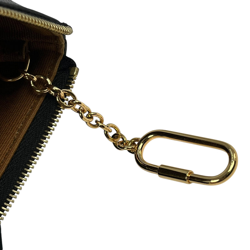 CELINE Triomphe Logo Coin Case &amp; Key Case - Dark Brown 