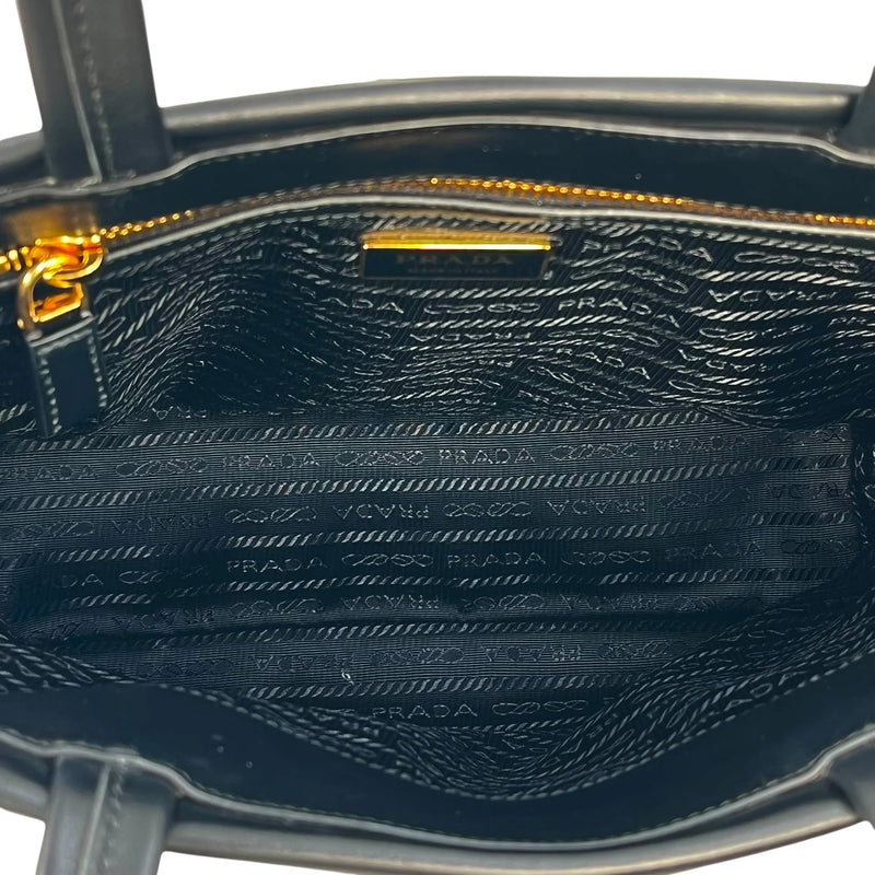 PRADA Soft Calf Leather Tote Bag/Shoulder Bag - Black 