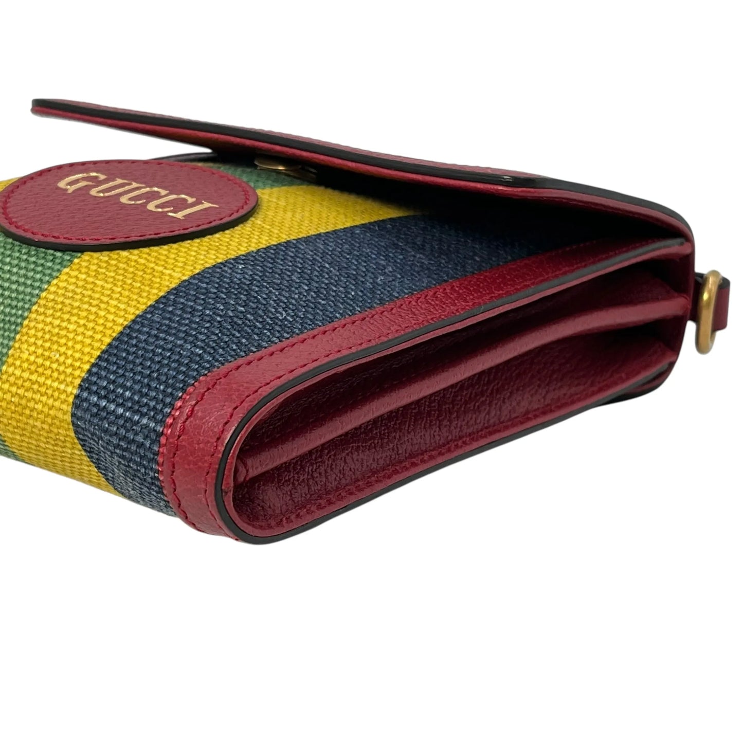 GUCCI Baiadera Striped Shoulder Bag - Multicolor and Red 