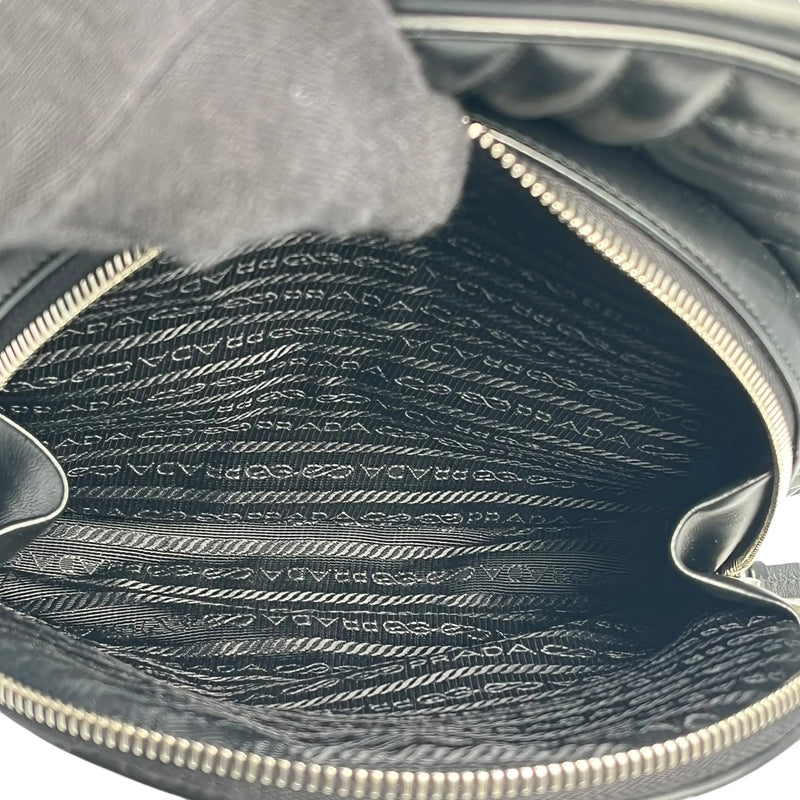 PRADA Diagram Leather Backpack - Black 