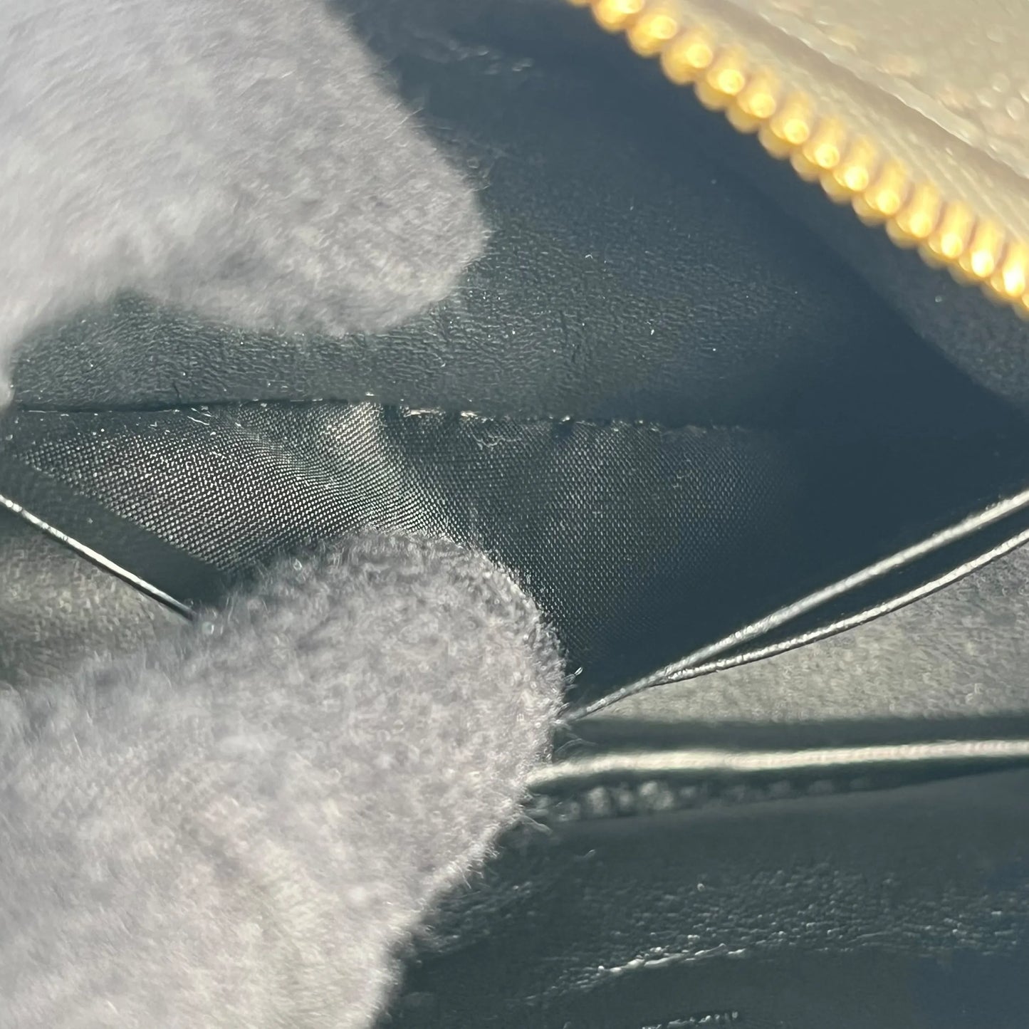 Saint Laurent Lou Mini Shoulder Bag with Chain Wallet - Dark Grey 