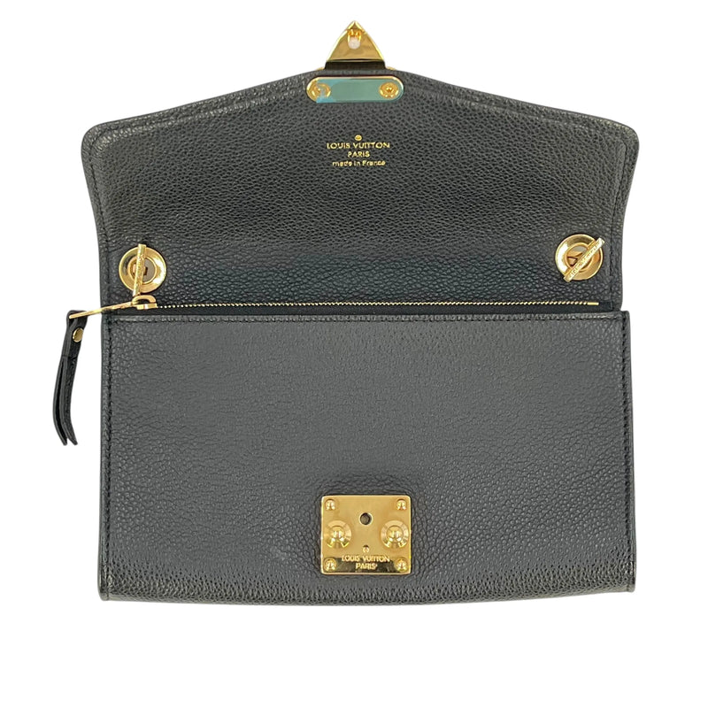 Louis Vuitton Monogram Empreinte Pochette Saint-Germain Chain Wallet - Black 
