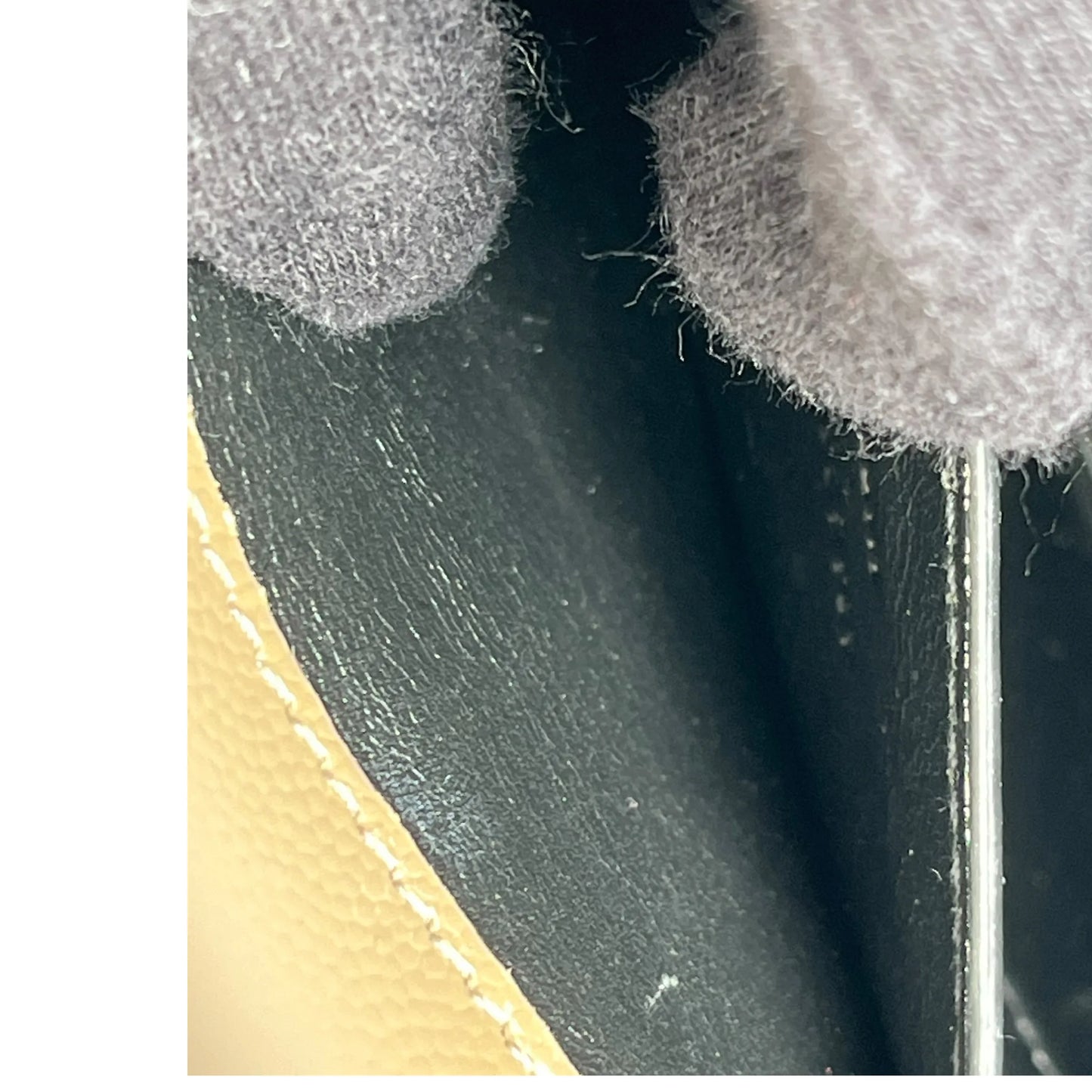 Saint Laurent Cassandra Top Handbag/Shoulder Bag - Beige 